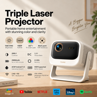 Projecteur intelligent portable à triple laser ultra courte focale 1080P HD avec haut-parleur intégré pour OEM ODM, marque privée, logo personnalisé, usine