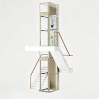 Ascenseur panoramique à traction certifié CE pour maison, capacité 400 kg, pour maisons de 2 à 6 étages
