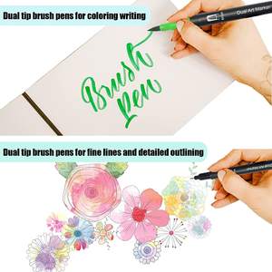 Marqueurs de coloriage professionnels pour enfants et adultes, pointe Fine et brosse, stylos - Product Image 3