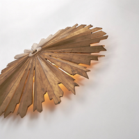 Plafonnier moderne en métal doré à rayons radiaux, style étoile, pour salon, chambre, couloir, hall d'entrée