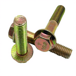 DIN Standard Carbon Steel Hex <b>Flange</b> <b>Bolts</b> with Zinc Plated Hexagon Head Screw M1 Point 6 Thread Class Ten - Product Image 2