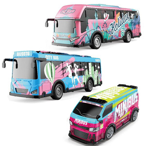 Autobús RC de Simulación con Luces LED, Control Remoto, Estilo Graffiti, Autobús Urbano, Juguete de Control Remoto, Regalos para Niños - Product Image 1