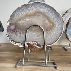 Natural <strong>Agate</strong> Coaster <strong>Agate</strong> <strong>Slice</strong> With Display <strong>Stand</strong> Wholesale Price - Product Image 2