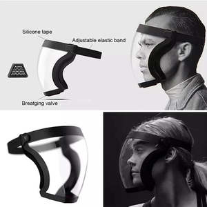 Masker Wajah penuh transparan, pelindung wajah Anti kabut, Anti angin, Anti cipratan, perisai wajah penuh transparan dengan filter - Product Image 4