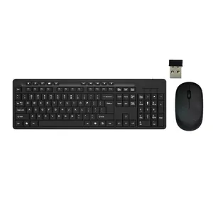 Factory Direct Sale Ultra-Thin Ergonomic Wireless Keyboard Mouse Combo Set 2.4Ghz with Battery Gaming Style Office New Product