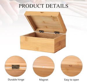 Tốt Nhất Bán Tre Kết Cấu Tự Nhiên Thủ Công Mỹ Nghệ Thuật Và Tự Làm Sở Thích Trang Trí Hộp Và Nhà Lưu Trữ Bằng Gỗ Lưu Niệm Hộp Quà Tặng - Product Image 4