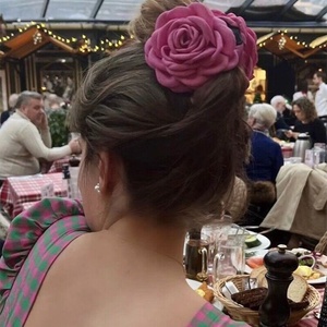 กิ๊บติดผมรูปดอกกุหลาบสไตล์<span class=keywords><strong>วิน</strong></span><span class=keywords><strong>เท</strong></span><span class=keywords><strong>จ</strong></span>ฝรั่งเศสขนาดใหญ่สำหรับผู้หญิง ทำด้วยมือ รูปทรงกรงเล็บฉลาม สำหรับ<span class=keywords><strong>ผม</strong></span><span class=keywords><strong>ทรง</strong></span> Updo - Product Image 3