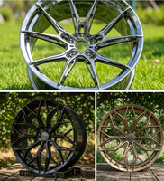 Jantes en alliage d'aluminium forgé à cinq branches, 18, 19, 20 pouces, finition Gunmetal Satin, PCD 5x112 pour Tesla Model 3/Y