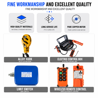 Guincho Elétrico Personalizado OEM com Cabo de Aço, 1 Tonelada/2 Toneladas, Dupla Velocidade, Controle Remoto, Equipamento de Elevação de Alta Performance para Oficina