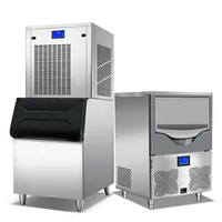 Máquina de Hielo en Cubos de 200 kg/día, Máquina para Hacer Hielo en Cubos, Máquina de Hielo en Cubitos, Refrigerador para Bebidas Congeladas
