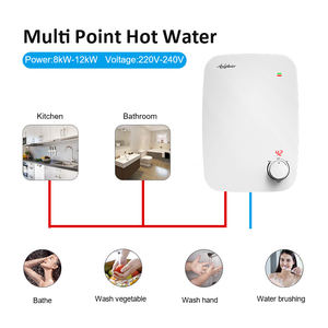 Calentador de agua caliente instantáneo montado en la pared de 8000W V 220-240V al por mayor para uso comercial OEM fabricante inglés plástico inglés - Product Image 6