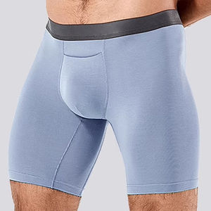 Bóxer de alta calidad para hombre, bolsa frontal larga transpirable, sólido, deportivo, gimnasio, Fitness, Modal, ropa interior para hombre, Calzoncillos Bóxer - Product Image 3