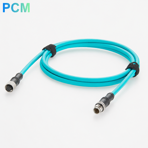 M12 8 针 A 型公对母 CAT6A 高柔性工业以太网电缆，适用于康耐视 SICK Keyence Basler 机器视觉相机 - Product Image 4
