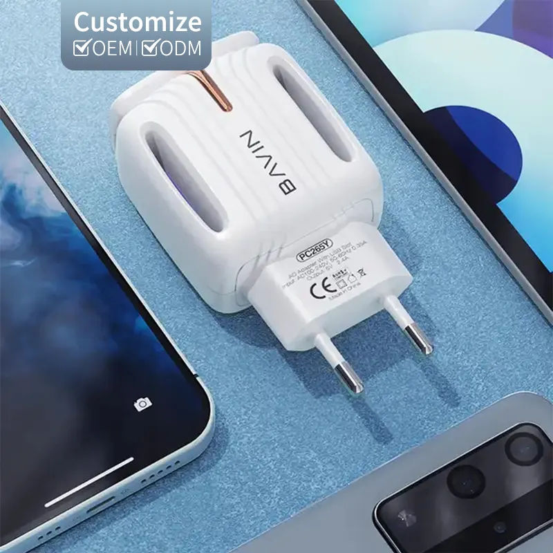 بيع بالجملة BAVIN شاحن هاتف محمول من النوع C متعدد المنافذ ، شحن سريع سريع ، شاحن USB IOS مايكرو من النوع C