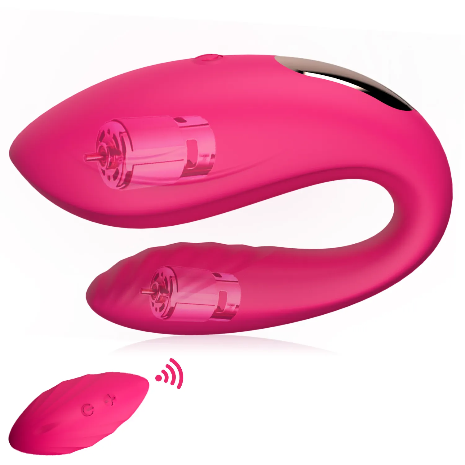 Vibrador sin control remoto para parejas, Juguetes sexuales con doble motor Ype, 12 modos de vibración y estimulador de clítoris vaginal