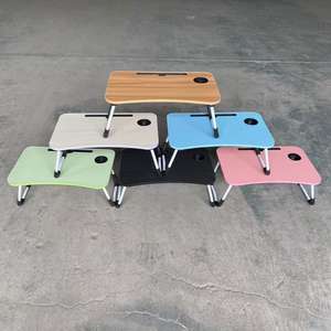 Bureau d'ordinateur portable pliable Shaohua Modern Home, réglable, décoratif, en panneau de fibres de 12 mm d'épaisseur, surface en mélamine, compatible <span class=keywords><strong>tablette</strong></span> - Product Image 6