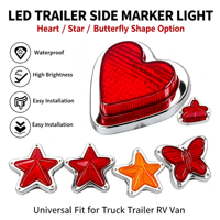 Prix d'usine, feux indicateurs en forme de cœur 12V pour voiture, feux latéraux LED en forme de cœur