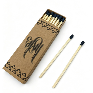 Caja de fósforos largos de seguridad con logotipo personalizado, fósforos de alta calidad, duraderos, ecológicos y resistentes al agua para uso en hoteles y velas. - Product Image 1