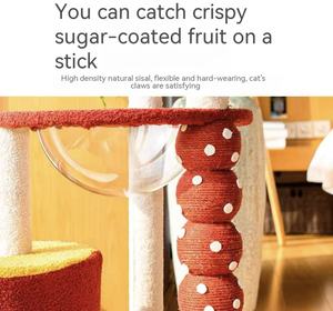 Moderno Tiragraffi per Gatti Solido Tutto-in-Uno con Letto, Grande Struttura per Gatti, Tiragraffi in Corda di Sisal, Piattaforma di Salto, Design a Capsula Spaziale - Product Image 3