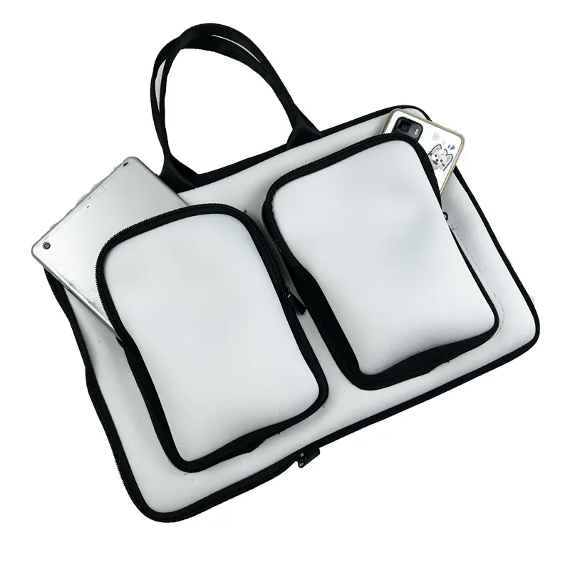Sublimation rohlinge Laptop taschen abdeckungen mit zwei Taschen und Griff hülle zum Rollen von Handgepäck