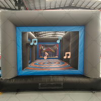 Vente chaude Château de danse disco gonflable interactif, protection UV, ignifuge, imperméable, PVC, taille personnalisée, installation facile