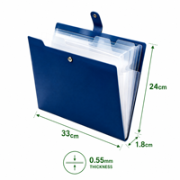 Pochette accordéon imperméable épaissie de 0,55 mm pour documents, dossier extensible durable à 5 poches, vente en gros