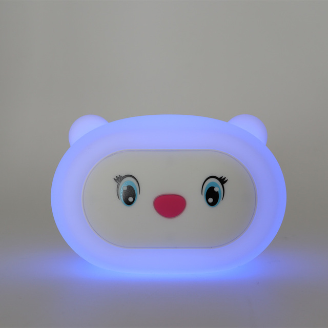 Desktop Kids Portable White Sleep Noise Robot Speaker with LED RGB Lights Battery Powered Speaker