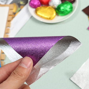 Aluminium Foil <strong>Chocolate</strong> <strong>Wrapper</strong> 100 Sheets Embossed Decorate Gift Packaging For <strong>Candy</strong> - Product Image 2