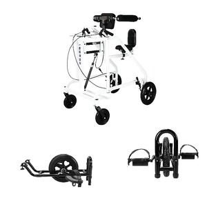 High Quality Stable Home Care Physical Therapy Equipment for Adult <b>Folding</b> Upright <b>Walker</b> Wheel <b>Walker</b> With Cane Holder - Product Image 1