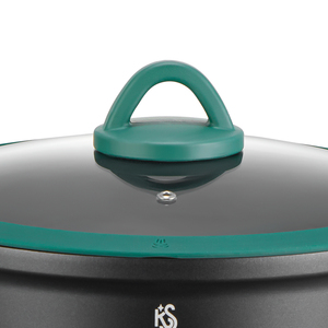 Casserole de qualité supérieure VENUS avec logo personnalisé, 20/24/28 cm, en <span class=keywords><strong>aluminium</strong></span> moulé, couvercle en verre, poignée en silicone antiadhésive, compatible gaz et induction - Product Image 5