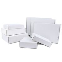 Boîtes d'expédition pour vêtements en carton ondulé blanc de luxe, personnalisées, réutilisables, recyclables, avec gaufrage et impression offset