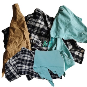 Trapos de limpieza de algodón reciclado industrial absorbente suave trapos de algodón de punto de colores mezclados - Product Image 6