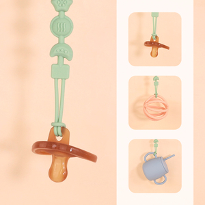 Clip Portaciuccio in Silicone con Design Monopezzo, Catena Portaciuccio per Dentizione Neonati, Clip per <span class=keywords><strong>Ciuccio</strong></span> per Bambini e Bambine - Product Image 2