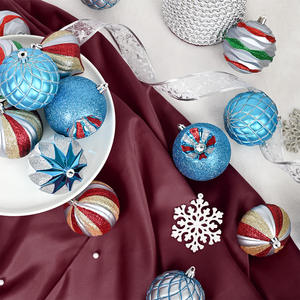 Bola de Navidad de plástico impermeable inastillable ecológica de alta calidad 2025, adorno de árbol duradero para fiestas listo para enviar - Product Image 3