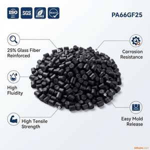 PA66GF25 Glass Fiber Reinforced Nylon Granules High Tensile Strength Corrosion Resistance Injection Molding Grade - Product Image 1