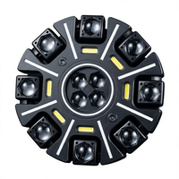 Projecteur de scène MOKE 150W LED Bee Eye à 8 bras, lumière mobile RGBW, laser, stroboscope, DMX512, activé par le son, pour DJ, discothèque, fête, mariage, bar