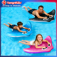 Colchoneta Flotante Inflable de PVC para Playa con Diseño de Pez Diablo, Ideal para Entrenamiento de Natación Infantil y Práctica en Piscina