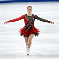 Robe de danse patinage rouge et noire en maille à manches longues avec strass, asymétrique diagonale, pour enfants et adultes, compétition et performance
