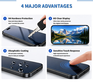 Protection d'écran universelle en verre trempé pour machine d'application automatique, confidentialité HD, couverture intégrale AR, 9H, antistatique, OEM - Product Image 4