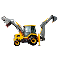 Mesin pemindah bumi 4x4wd roda Backhoe EPA mesin pemuat Mini retropendora pertanian Diesel Backhoe Harga pemuat