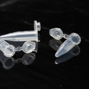 Tubes à centrifuger Uriki en forme de balle avec graduations, fonds pointus, bouchons transparents, usage médical jetable - Product Image 2