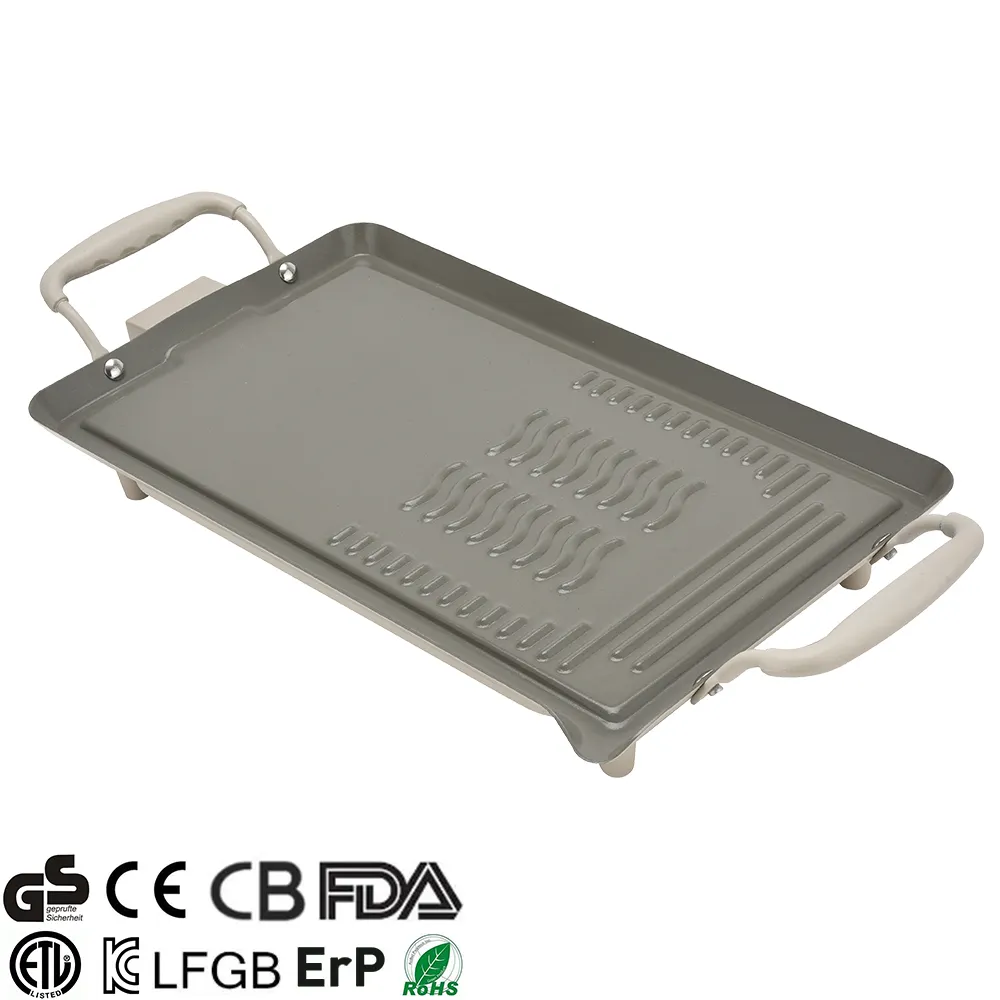 44x26cm 1500W electric griddle pan for steaks griddle wirecutter new design smokeless heating tube for home