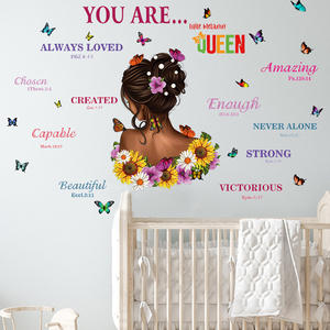 <span class=keywords><strong>Adesivi</strong></span> ispiratori della decorazione della stanza delle ragazze del fiore della farfalla 3D sul muro - Product Image 4