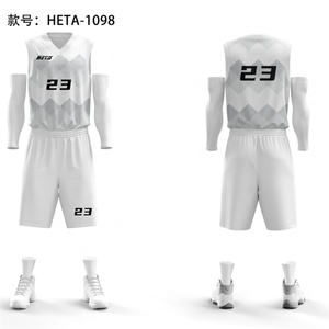Tenue de basketball personnalisée de haute qualité, maillot de sublimation, ensemble d'uniformes de basketball vierges personnalisés pour hommes - Product Image 4