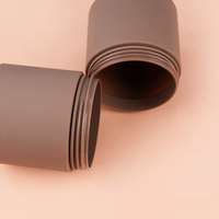 Pot en plastique PET de 200 g pour crème, finition mate, pour beurre corporel, conteneur à large ouverture pour soins de la peau, pot pour crème pour le visage avec couvercle mat