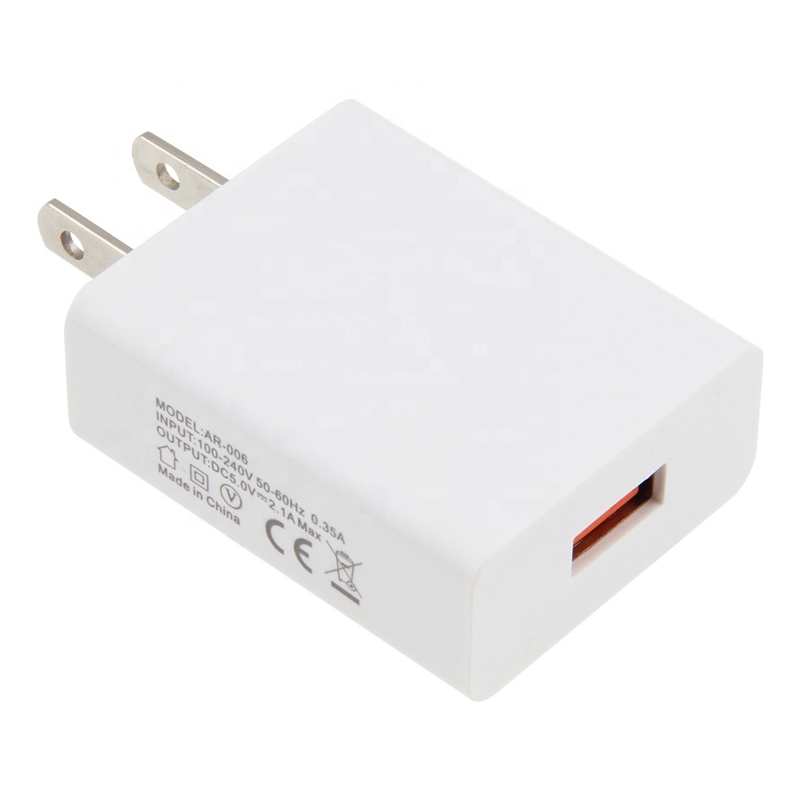 Chargeur USB 10W 2.1A Pour IPhone, IPad, Samsung - Prise Secteur, Blanc, Neuf