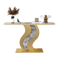 Meuble d'entrée moderne et simple, table de console en métal pour hall d'hôtel ou entrée de maison