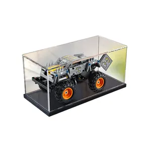 积木跑车通用展示盒兼容玫瑰模型展示盒透明塑料亚克力可堆叠