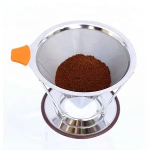 Hot sales pour over coffee cone clever coffee dripper/reusable stainless steel coffee filter