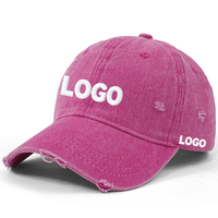 Gorra de Béisbol Deportiva Vintage, Desgastada, de Algodón Lavado, con Visera Curva, Ajustable, para Hombre y Mujer, con Logotipo Personalizado